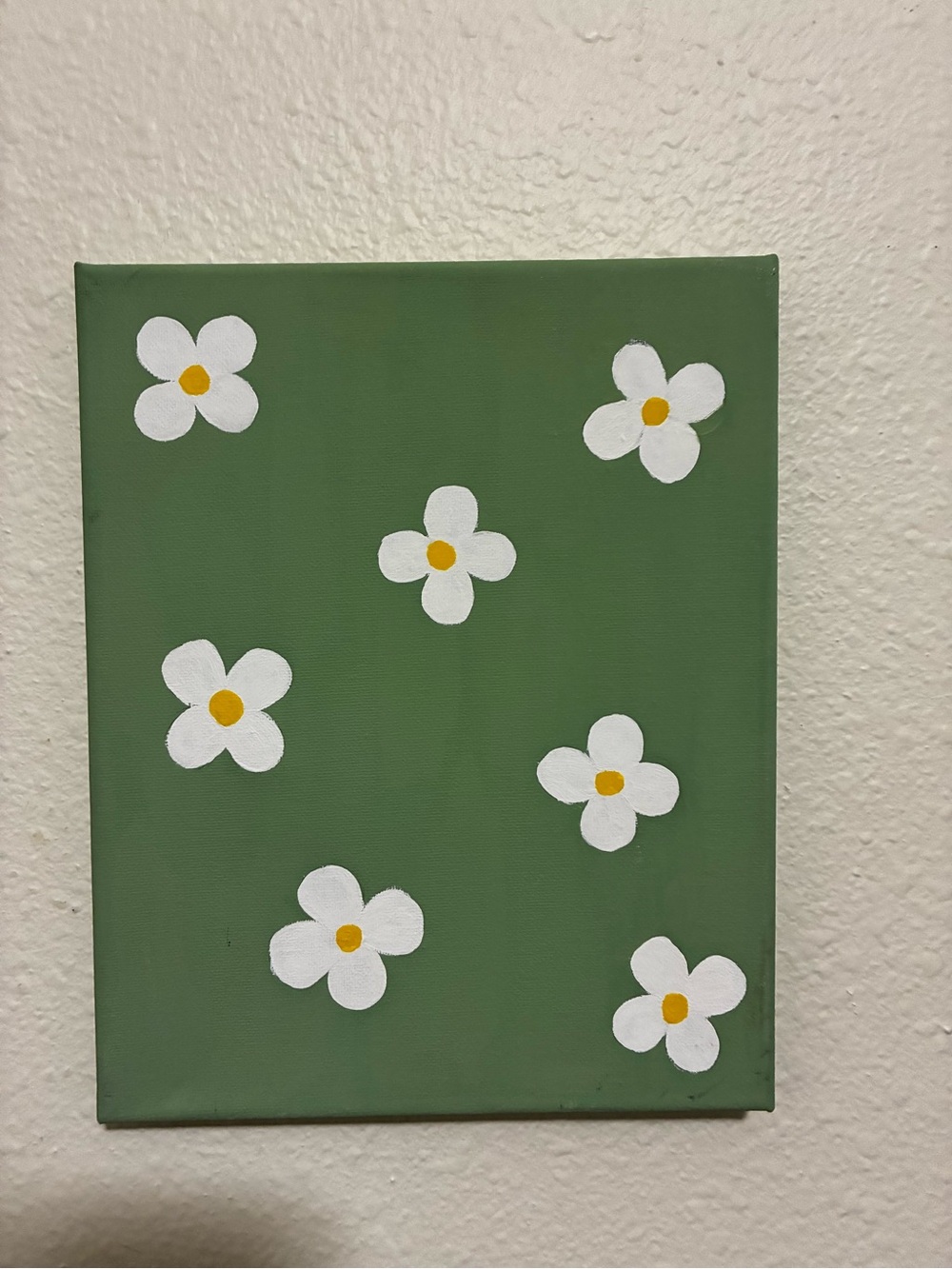 Green Floral Canvas Wall Art by